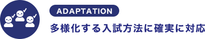 多様化する入試方法に確実に対応